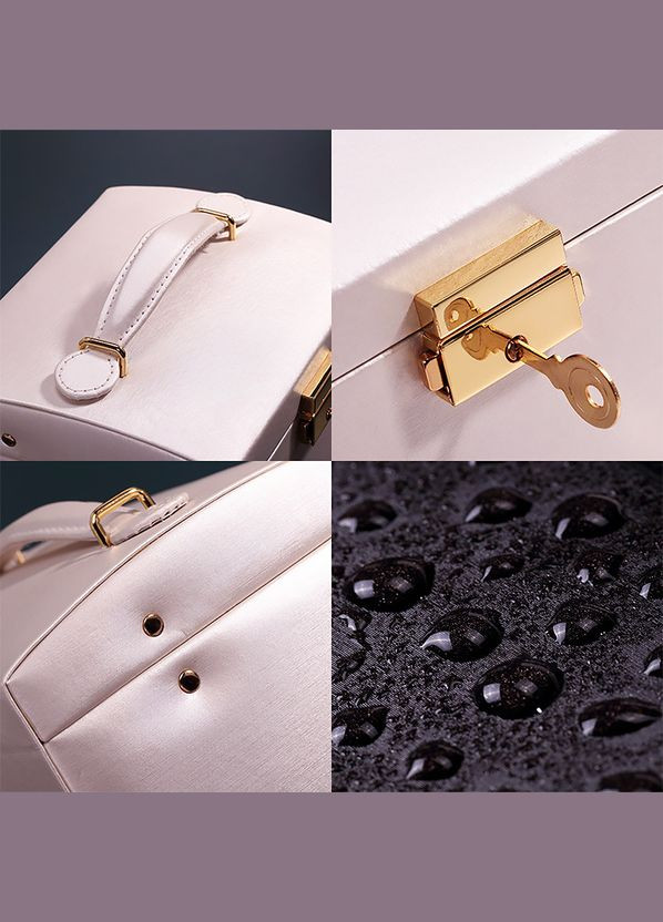 Скринька SP-01111 Pink для прикрас і ювелірних виробів трирівнева з дзеркалом 27 шт. Casegrace (352011289)