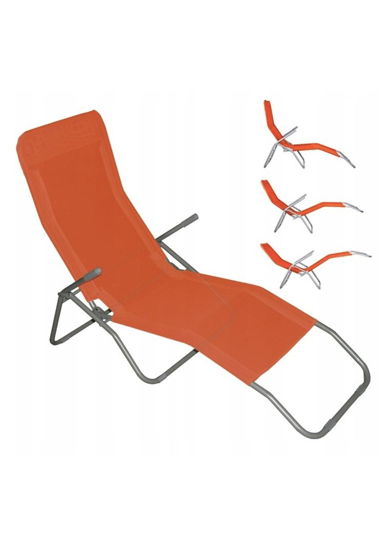 Кресло-шезлонг раскладной оранжевый Jumi (361952122)