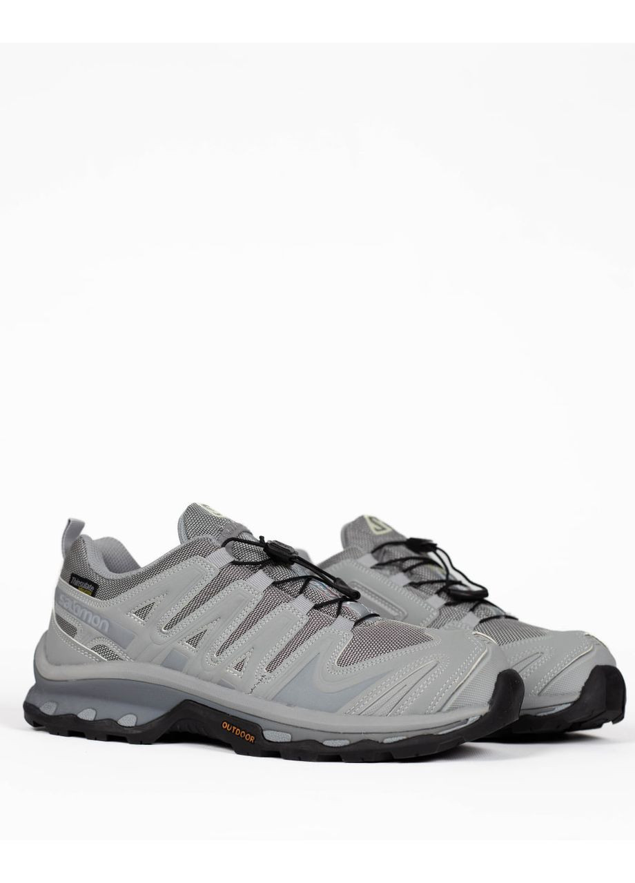 Сірі Осінні чоловічі кросівки водовідштовхуючі саламон xa forces gray (waterproof) No Brand