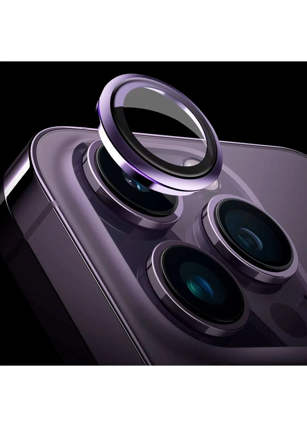 Захисне скло на камеру для Apple iPhone 14 Pro/14 Pro Max Purple (iLFPPR02) [78653] iLera (399441327)