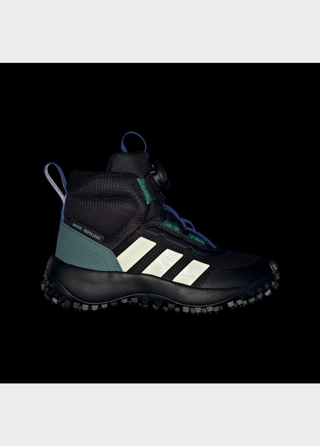 Черные спортивные осенние ботинки fortatrail boa kids adidas