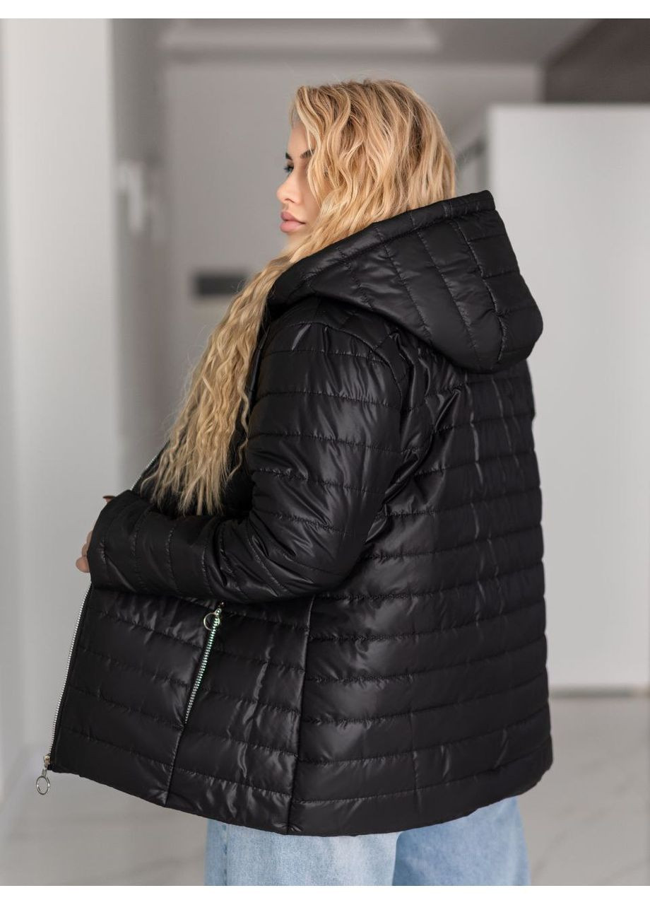 Чорна демісезонна куртка жіноча KaraMix