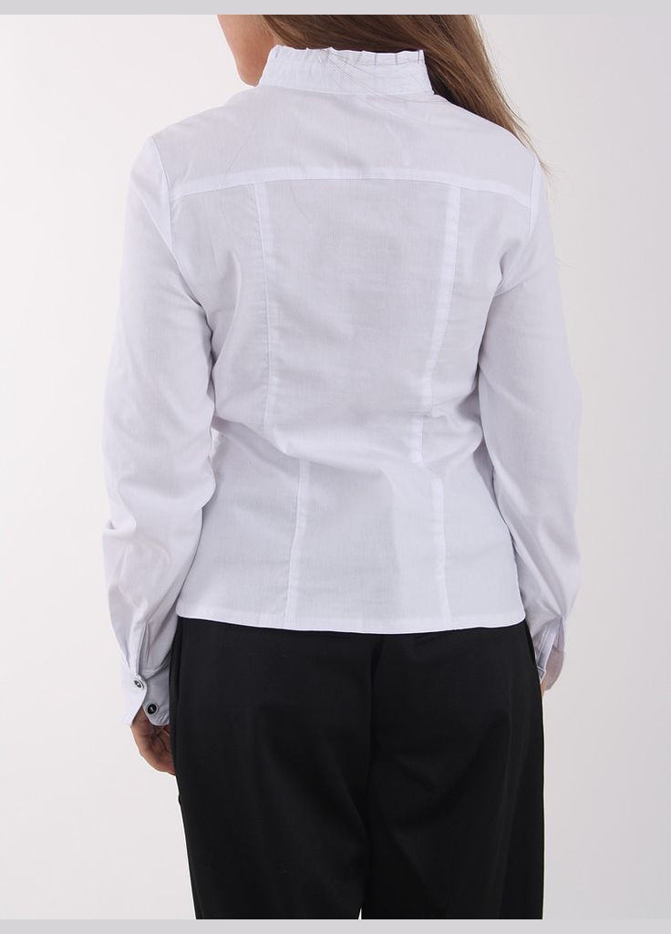 Блуза біла, довгий рукав, оворот-стійка Р104 2 Льва (342414925)