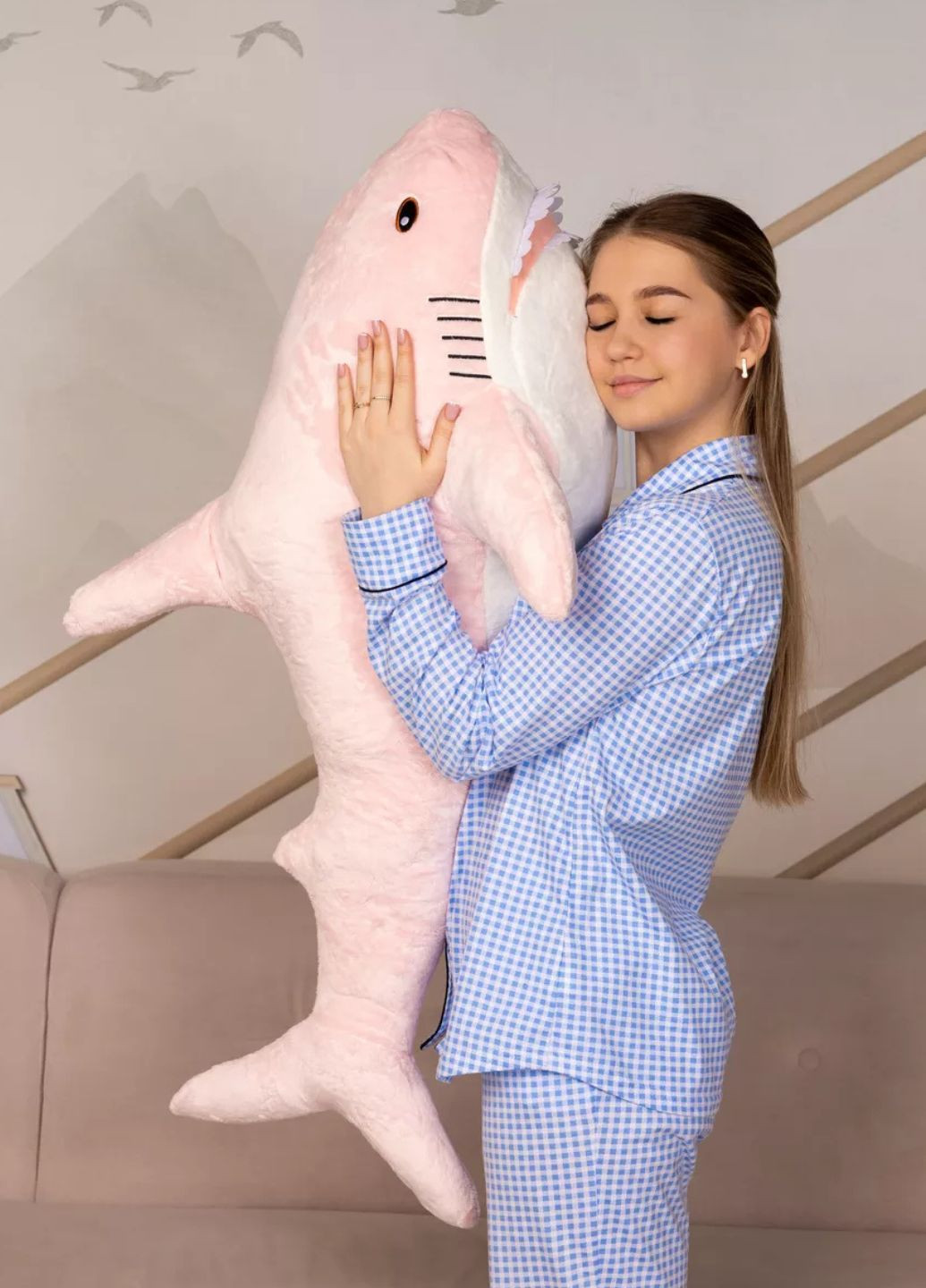 Мягкая игрушка акула подушка большая 100 см My Kigu (370370671)