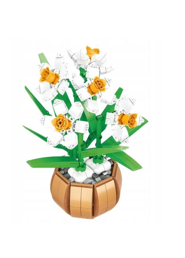 Конструктор Цветы нарциссы 550 деталей, 3D для детей и взрослых, развивающий декоративный набор No Brand (364191400)