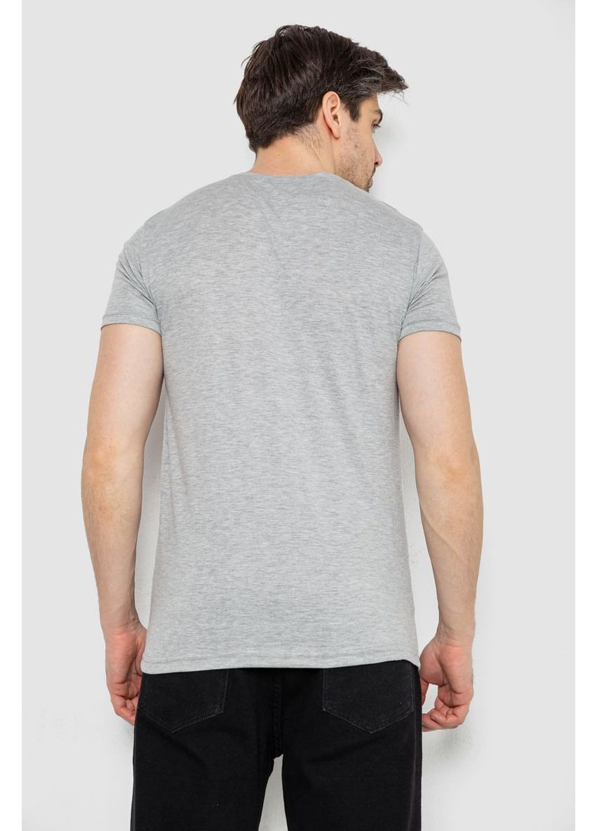 Светло-серая футболка мужская однотонная базовая Sport Line