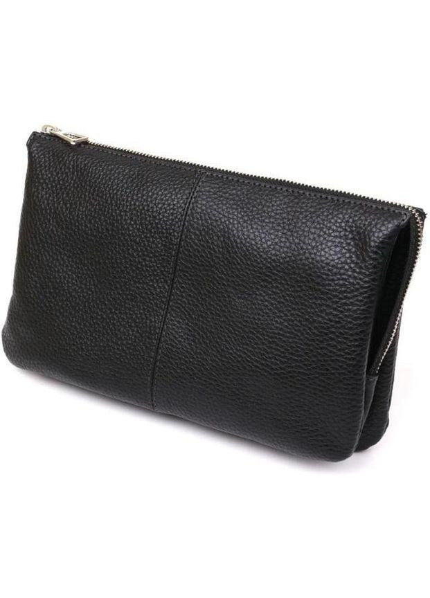 Сумка клатч на запястье мужская из натуральной кожи маленькая Черный 36850 Grande Pelle (361348807)