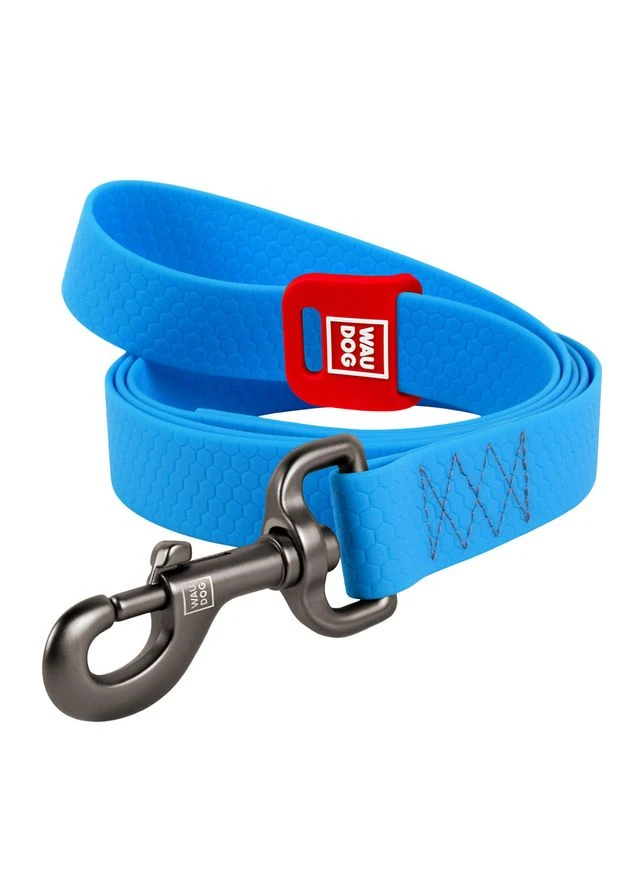 Повідець для собак водостійкий Waterproof,, Ш 25 мм, Д 305 см блакитний WAUDOG (387077663)
