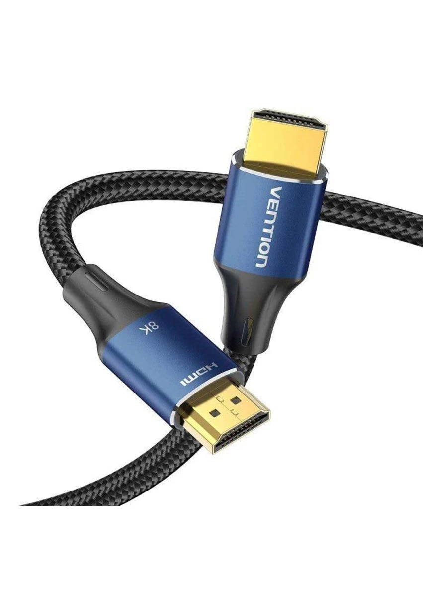 Кабель Cotton Braided HDMI-A Male to Male HD v2.1 Cable 8K 1M Blue Aluminum Alloy Type (ALGLF) Vention (300683108)