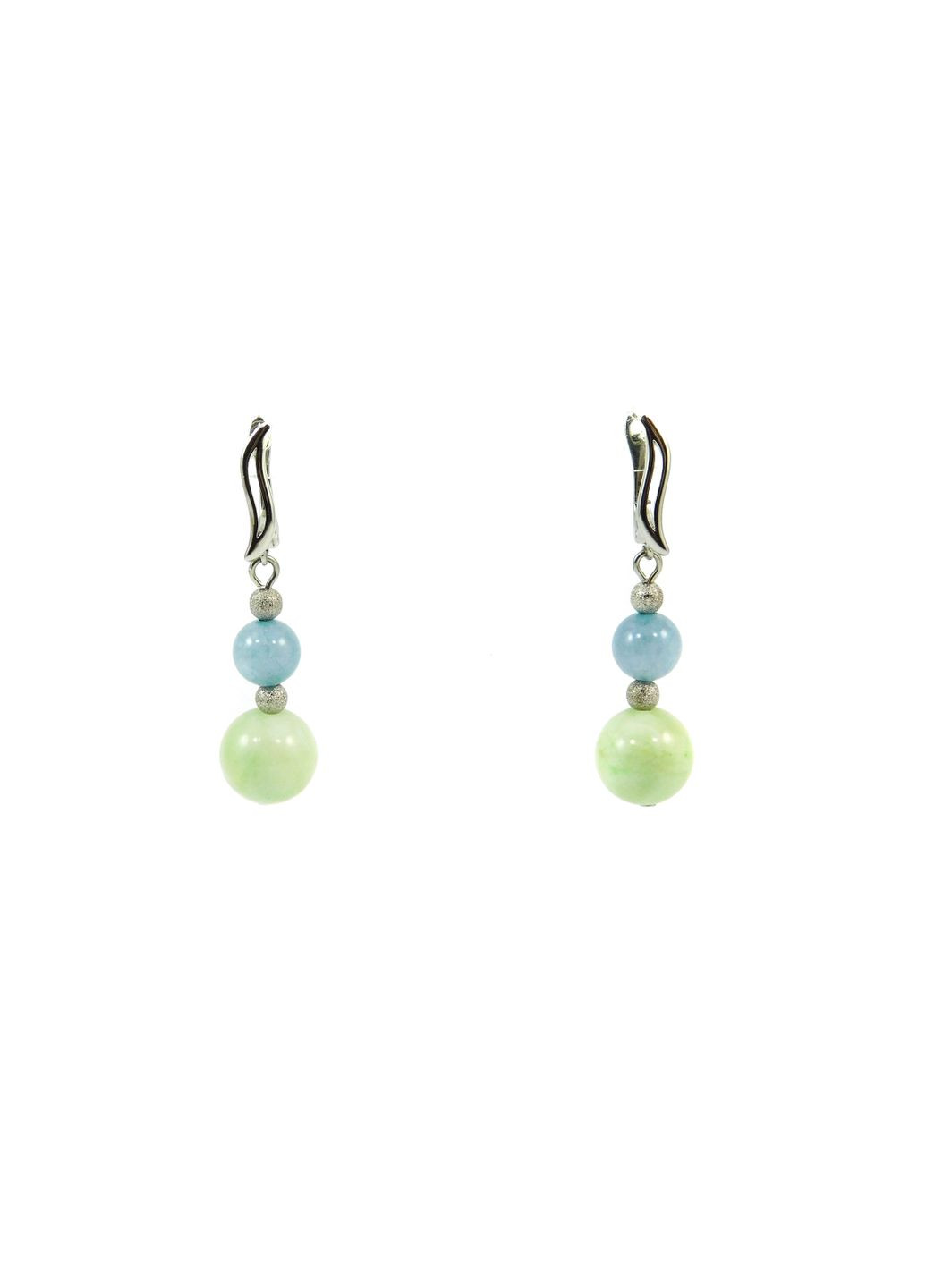 Эксклюзивные серьги Оникс, Аквамарин сфера Fursa fashion (322316367)