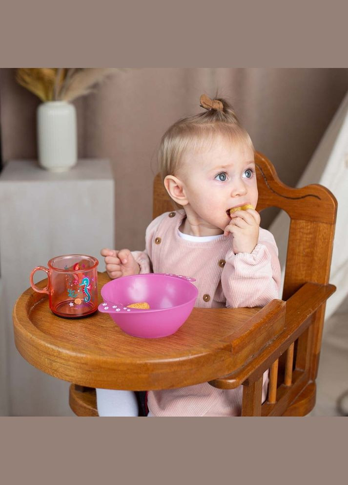 Мисочка Safari з ручками, 6+ міс, рожевий () Baboo 9-030 (335973863)