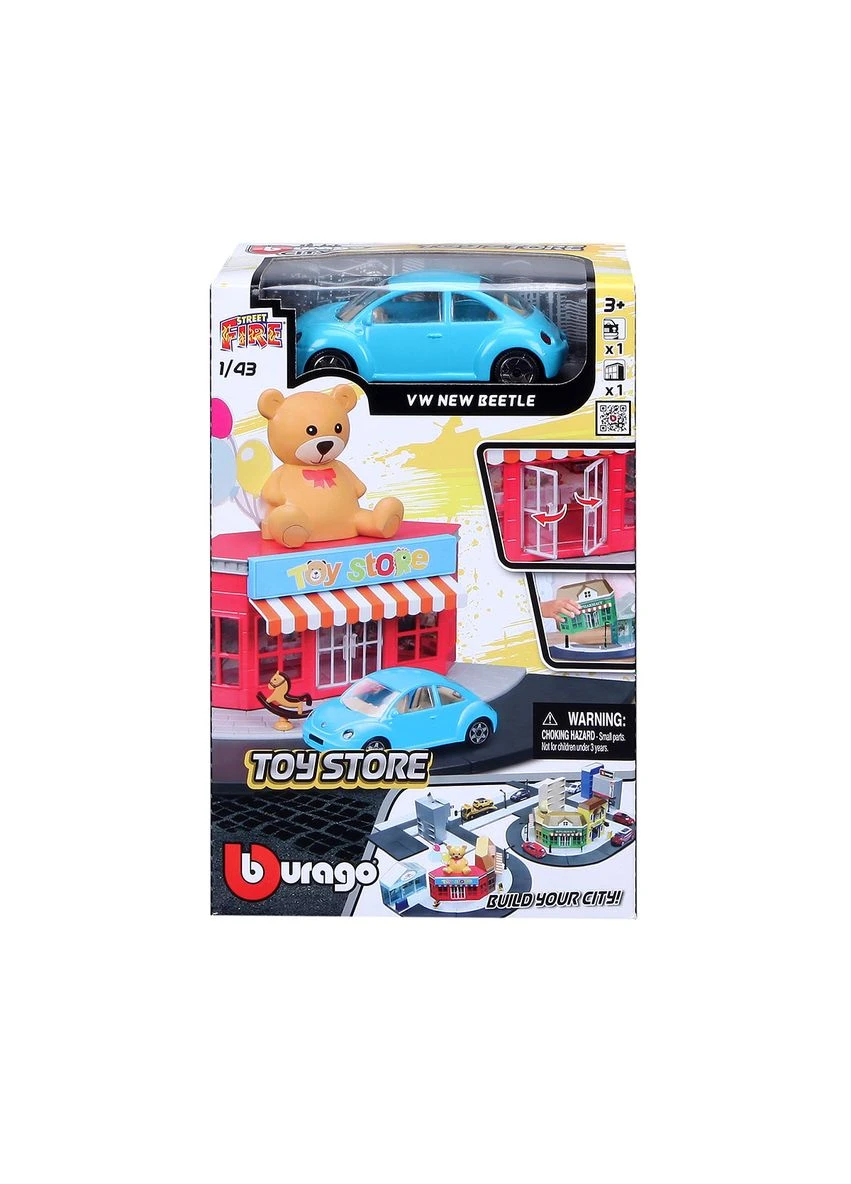 Ігровий набір Магазин іграшок Bburago City з машинкою Volkswagen 1:43 No Brand (398204715)