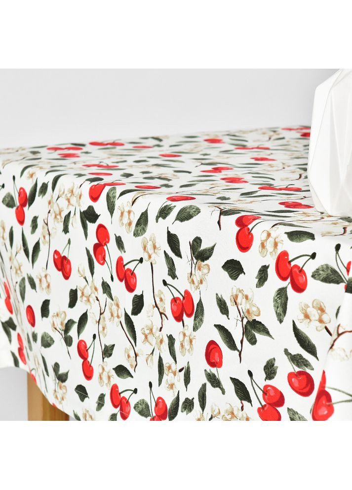 Скатертина з водовідштовхувальним просоченням 140х170 см бавовна вишня IDEIA (366288992)