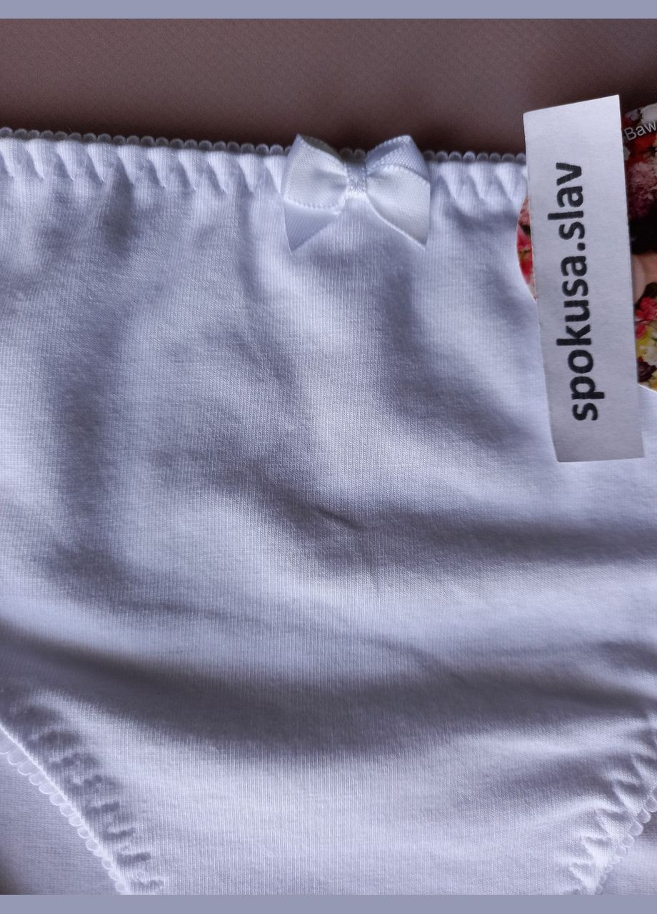 Жіночі бавовняні білі трусики розмір від ДС 70192 DC (368787874)