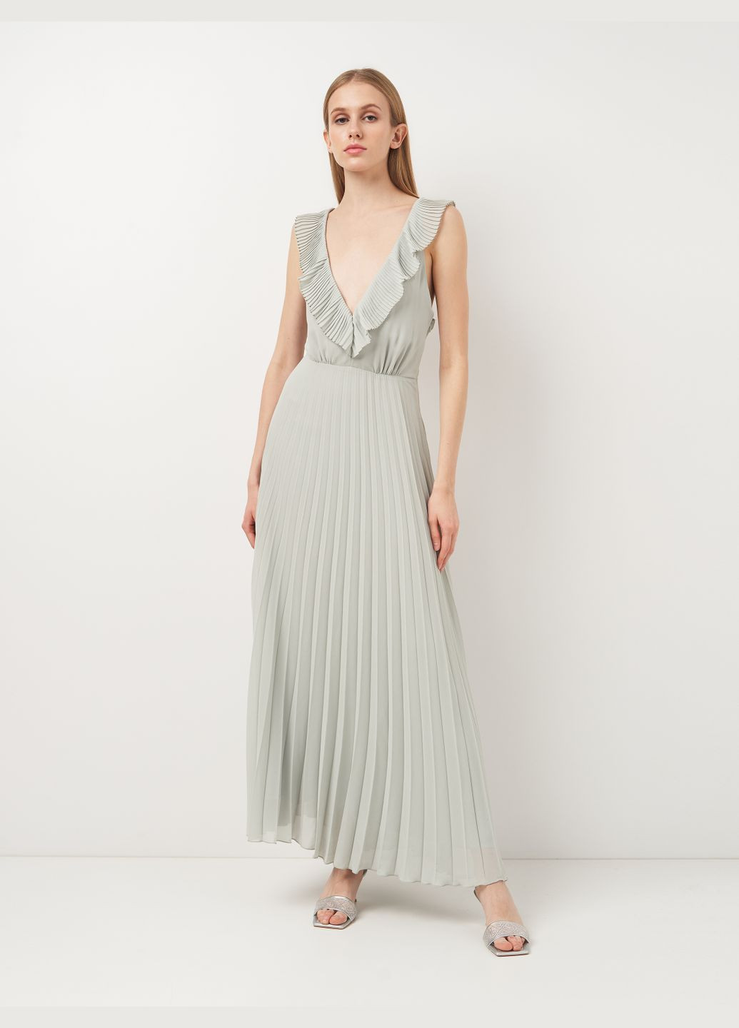 Фісташкова кежуал плаття, сукня H&M однотонна