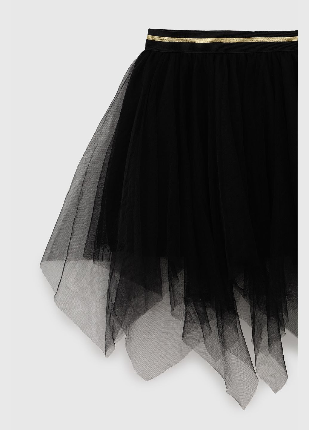 Черная повседневный однотонная юбка XZKAMI