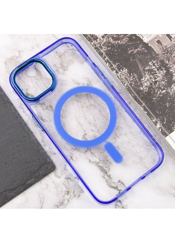 Чохол TPU Iris з MagSafe для Apple iPhone 13 (6.1") Синій Epik (372973057)