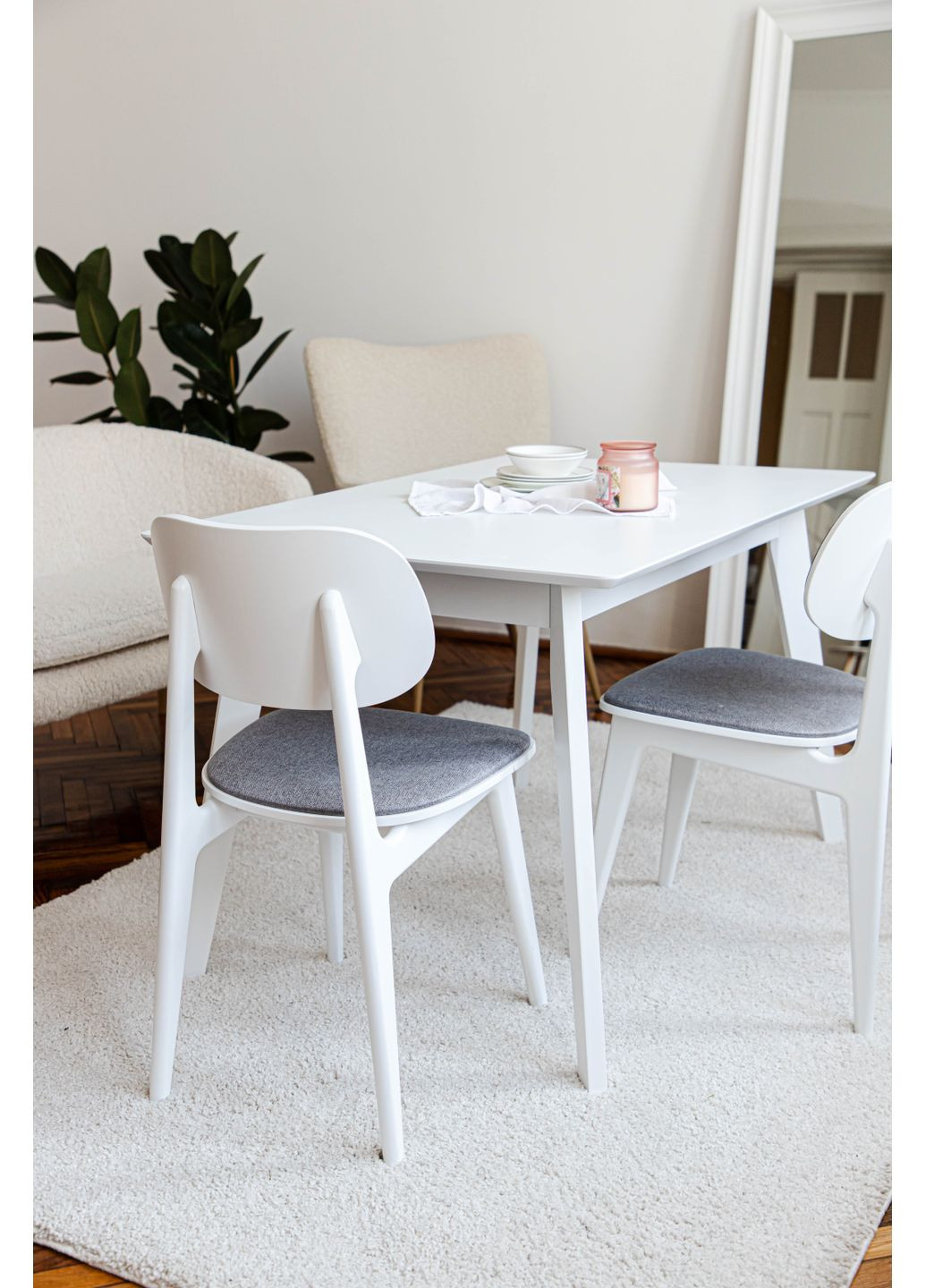 Стіл обідній розкладний MILANO 80x120(160) Білий Pavlyk (372842762)