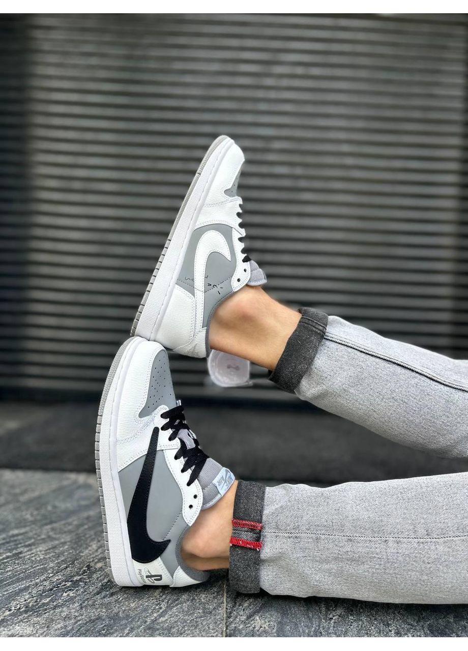 Білі Осінні кросівки чоловічі nike sb x travis scott x playstation найк сб данк No Brand