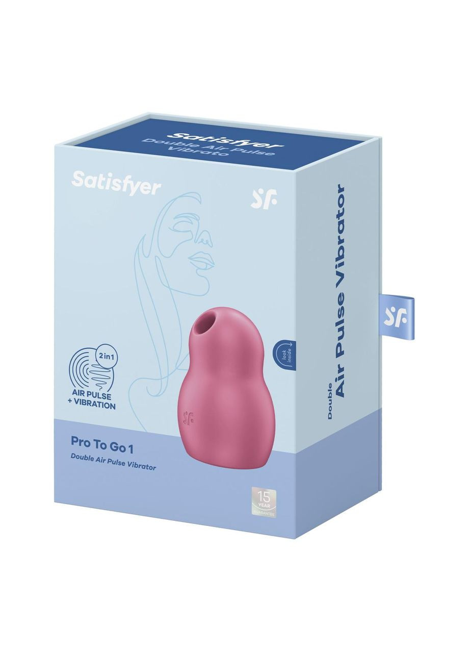 Вакуумный стимулятор с вибрацией Satisfyer Pro To Go 1 Red No Brand (366877469)