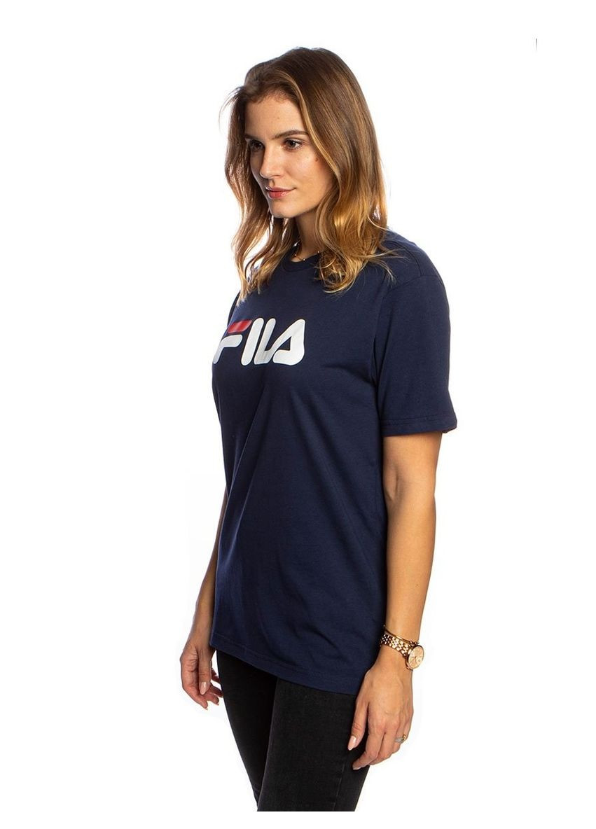 Синя футболка з брендовим надписом Fila