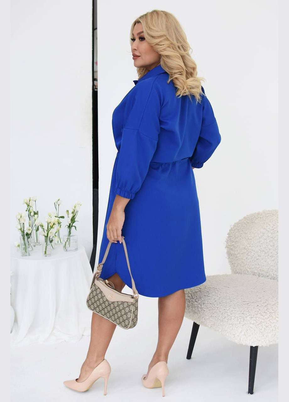 Синя повсякденний сукня сорочка жіноча popluzhnaya