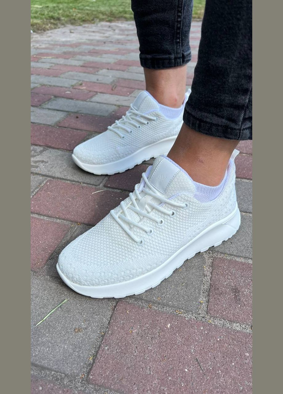 Жіночі кросівки легкі з текстилю (1738) No Brand білі демісезони (313293385)