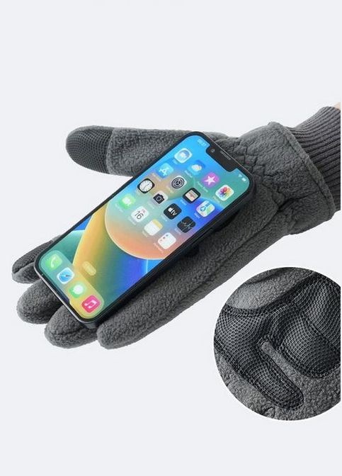Універсальні зимові рукавички N704. S/7; Сенсор; Водовідштовхувальні. Антиковзні. Фліс. Чорний. Термоперчатки. Storm N_704 (306442725)