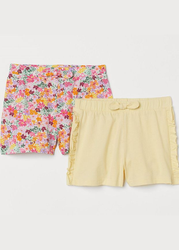 Шорты трикотажные 2 шт. для девочки H&M (327257431)