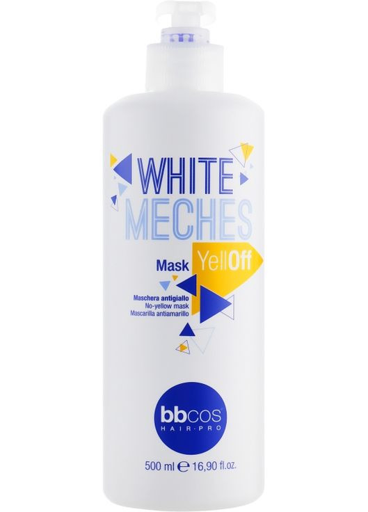 Маска для освітленого волосся White Meches Yell-Off 250ml (555865-192835) BBcos (368659271)