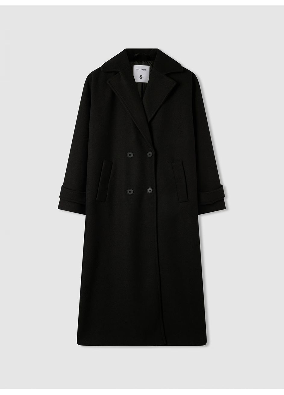 Черное демисезонное Пальто женщин Terranova