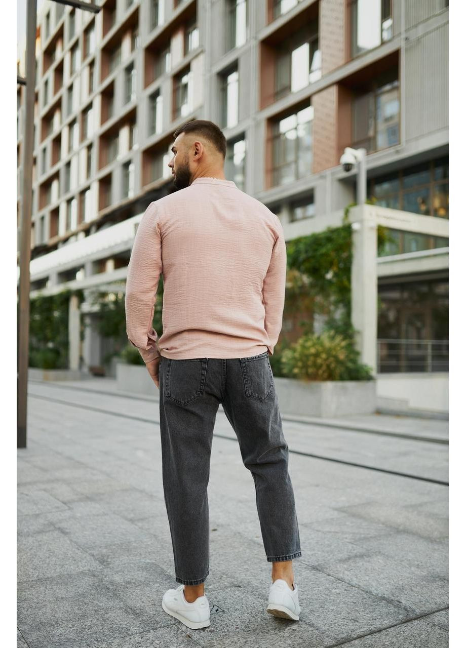 Розовая коктейльный, кэжуал, повседневный, откровенный, вечерний рубашка однотонная Intruder