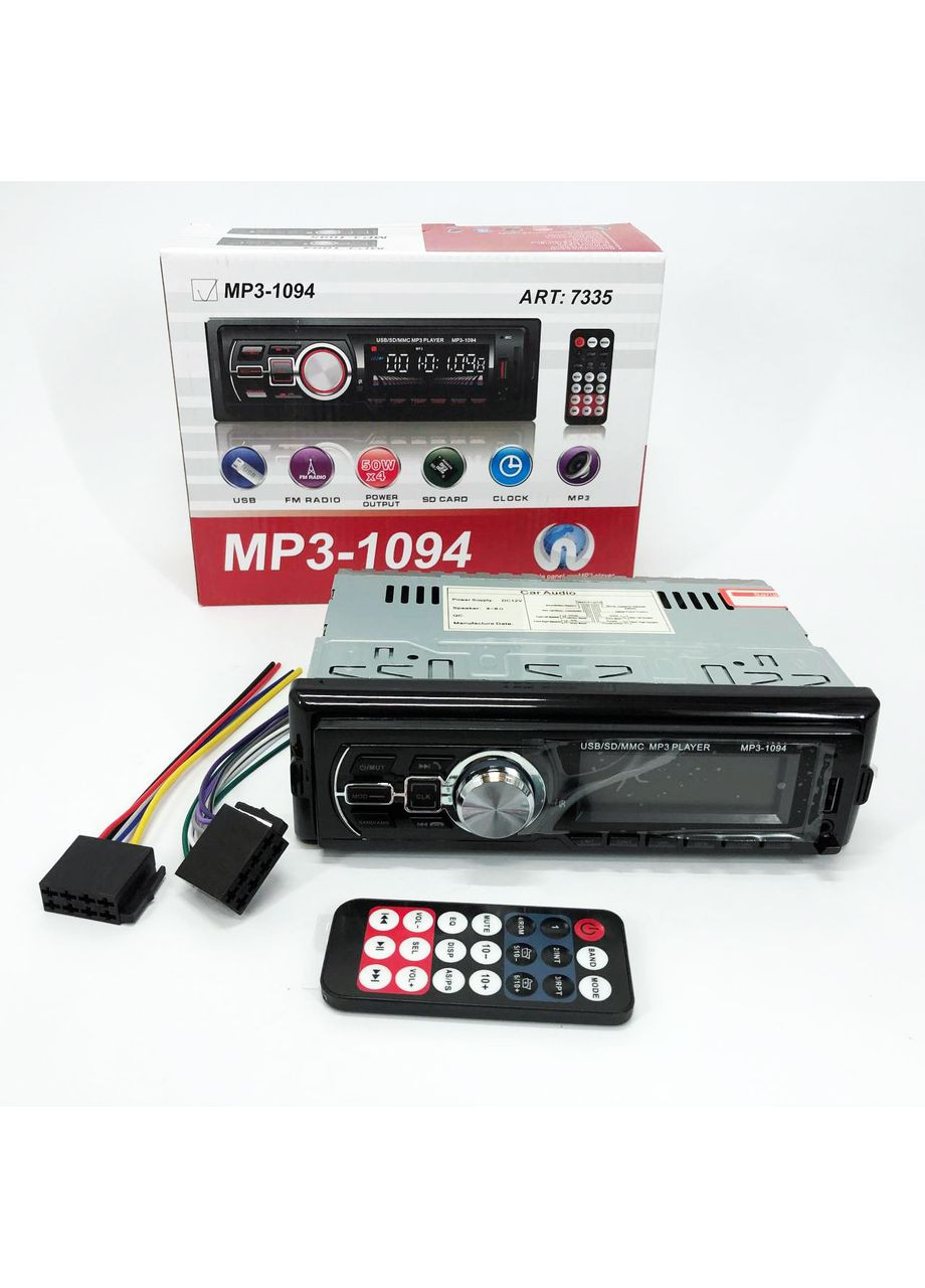 Автомагнітола зі знімною панеллю MP3 1094 з Bluetooth та пультом / Магнітола в машину / Автомобільна No Brand (368765872)