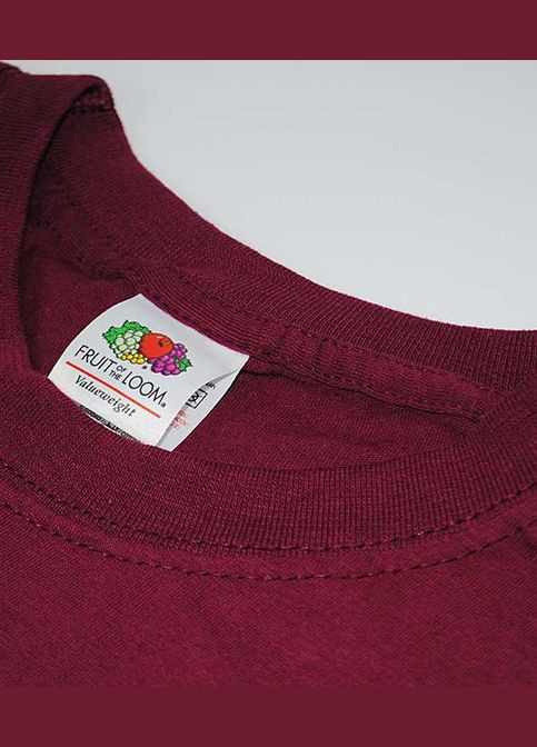 Бордова футболка чоловіча valueweight (061036038l) Fruit of the Loom
