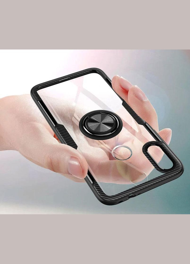 Чехол Ring Magnetic Stand для Xiaomi Redmi Note 7 / Note 7 Pro - Black Primolux (262296603)