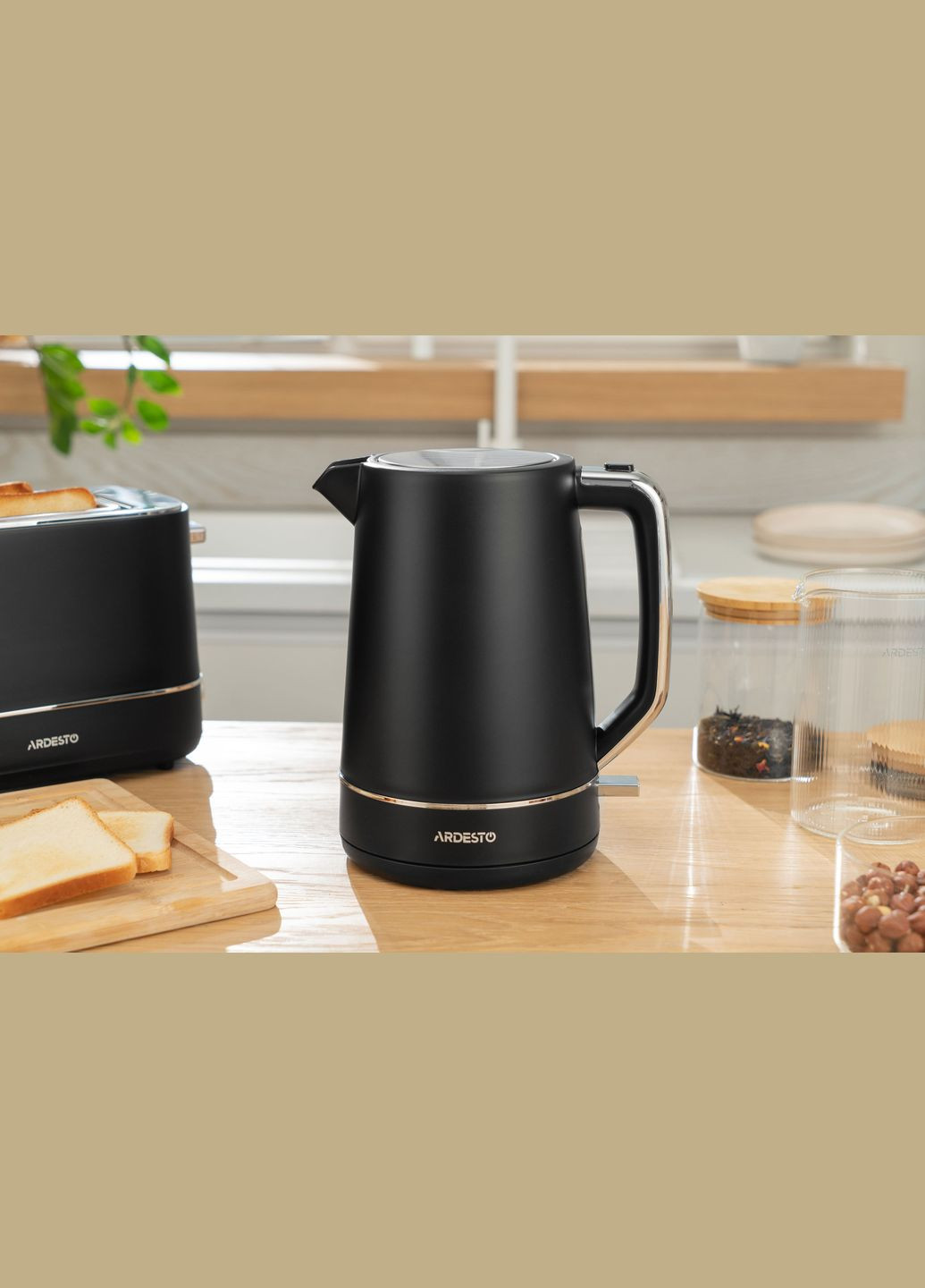Електрочайник 1.7л, Otter, пластик, чорний матовий Ardesto (322131767)