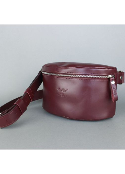 Кожаная поясная сумка бордовая The Wings (348358867)