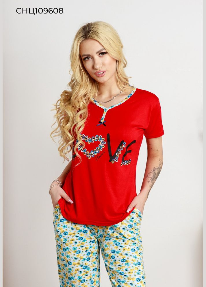 Прозрачный комплект женская футболка и капри. SNC