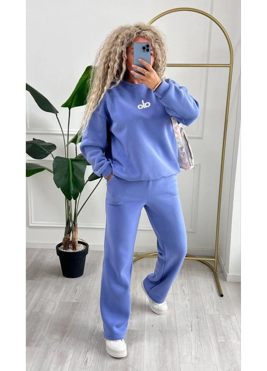 Жіночий спортивний костюм двійка трьохнитка на флісі No Brand (374598327)