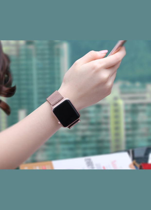 Миланский сетчатый ремешок для Apple Watch 42mm / 44mm / 45mm - Rose Gold Primo (333720327)