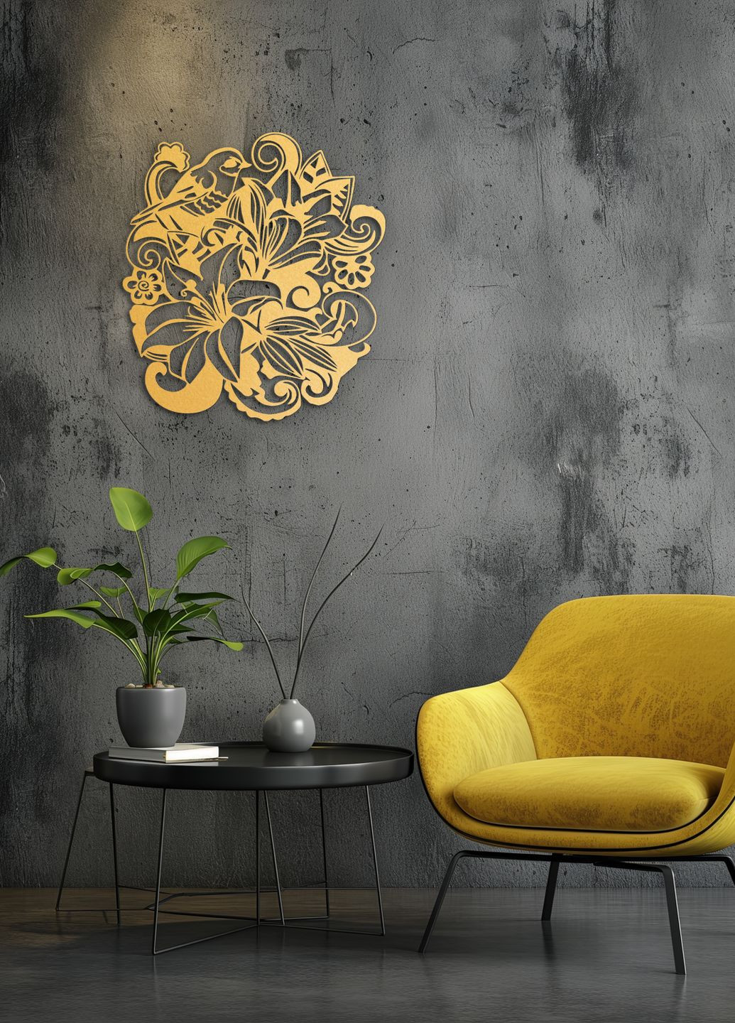 Декоративне панно на стіну, дерев'яний декор в кімнату "Лілія квітуча", інтер'єрна картина 70х80 см Woodyard (292113794)