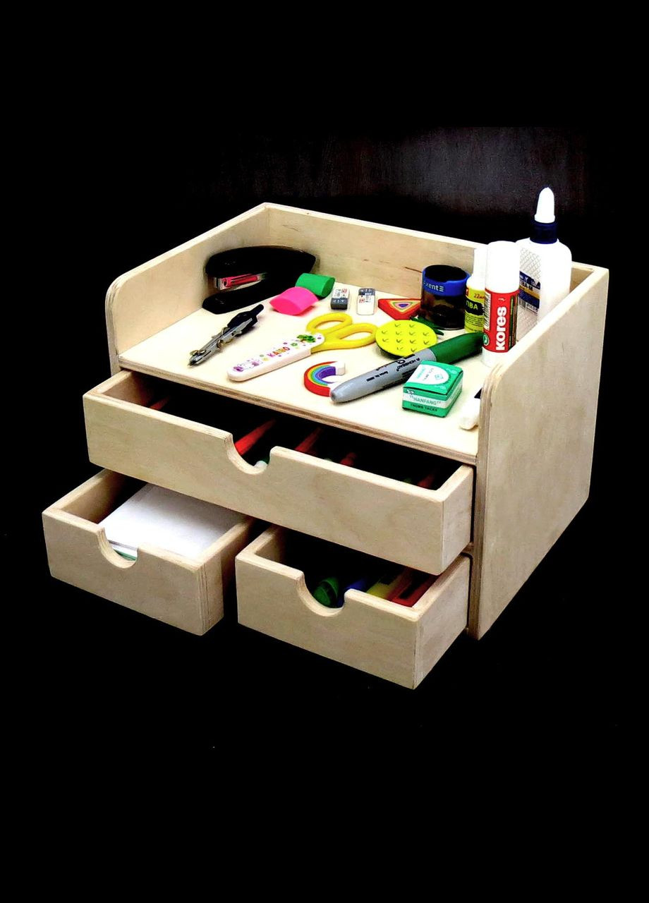 Органайзер настільний з дерева Монро бланже (КНЦ-004601) No Brand (328226268)