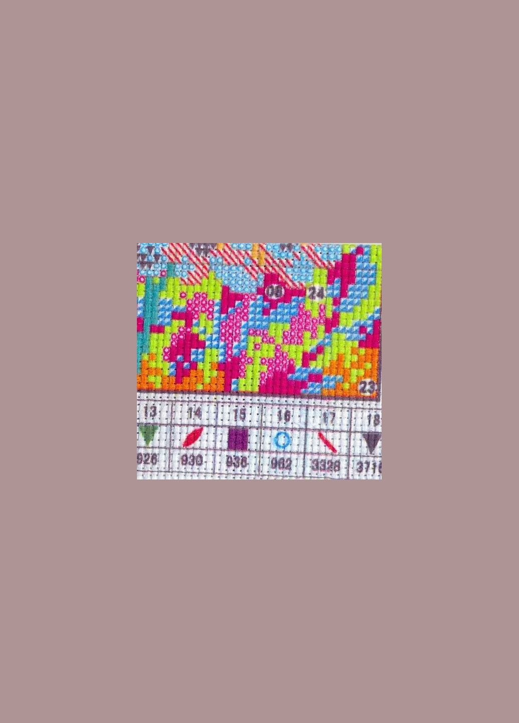 Набір для вишивання за нанесеною на канву схемою "Bird and flower". AIDA 14CT printed, 27*27 см Joy Sunday (313613364)