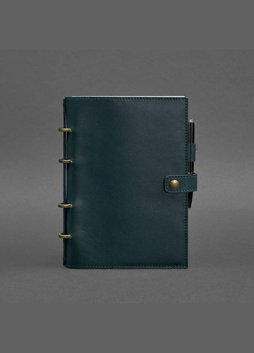 Кожаный блокнот с датированным блоком (Софт-бук) 9.1 зеленоватый (A-027488) BlankNote (328961639)