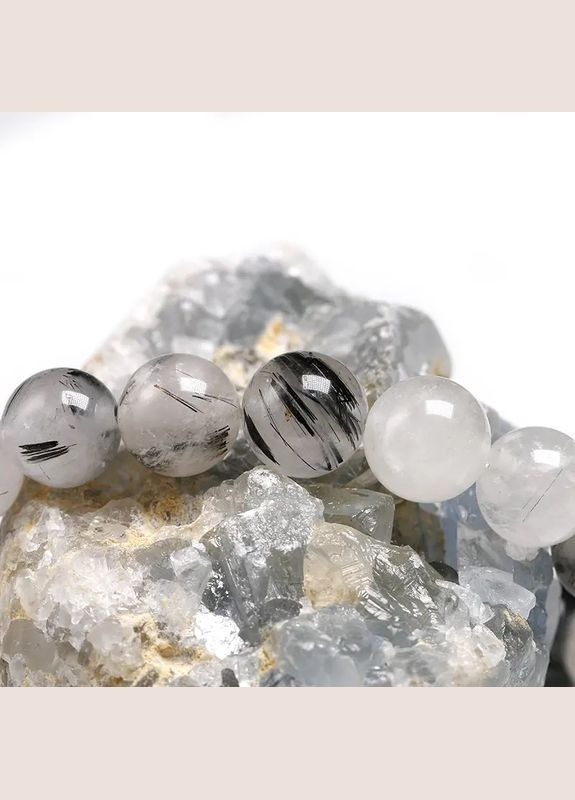 Браслет из кварца-волосатика (рутилового кварца) 6 мм на затяжке (80157) Hemst (301071289)