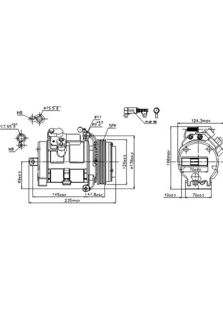 Компрессор кондиционера BMW X5 00- 89081 Nissens (366175432)