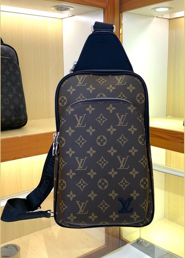 Мужская нагрудная сумка Louis Vuitton коричневая No Brand (306816212)