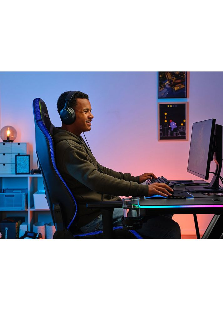 Комп'ютерний стіл GXT 709 Luminus RGB Black (25184) Trust (322905175)