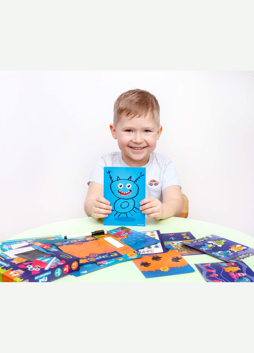 Игра с маркером Пиши и вытирай. Монстрики, укр. () Vladi toys VT5010-18 (328396747)