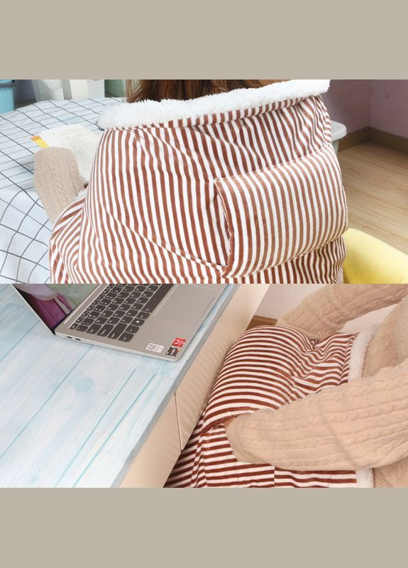 Плед шаль-одеяло с подогревом 105*65 см Brown usb от повербанка 11 шт. Lesko (336199320)